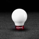 Cobb Mitsubishi Knob - White Knob w/ Race Red