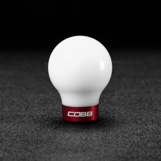 Cobb Mitsubishi Knob - White Knob w/ Race Red