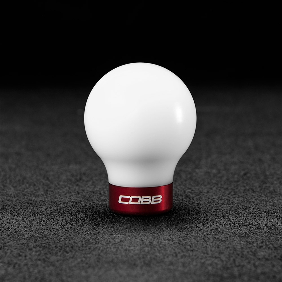 Cobb Mitsubishi Knob - White Knob w/ Race Red