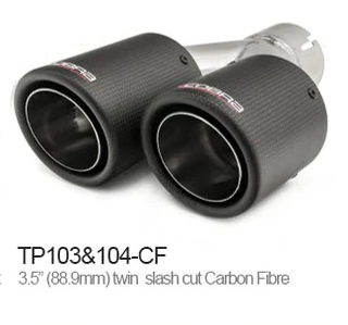 Cobra Audi S1 Quattro Cat Back (Resonated) - CF Tailpipes