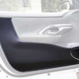 TOMS GR Yaris Door Kick Protector white -stitch