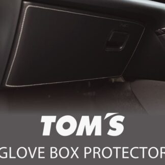 TOMS GR Yaris Glove Box Protector white -stitch