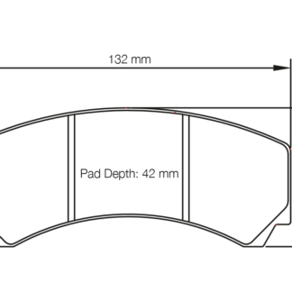 Pagid Racing Brake Pads RST3 FORD MUSTANG FP350S AP BRAKES / AP RACING CP3215 D42