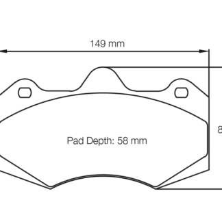 Pagid Racing Brake Pads RST1 SEAT LEON CUPRA CUP RACE CAR (2007+) / AP RACING CP7040 D58