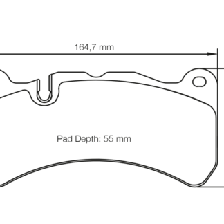 Pagid Racing Brake Pads RSL19 MERCEDES-BENZ SLK 55 AMG [R171] / SUBARU STI 5TH GENERATION / BREMBO HP 6 PISTON 165X82