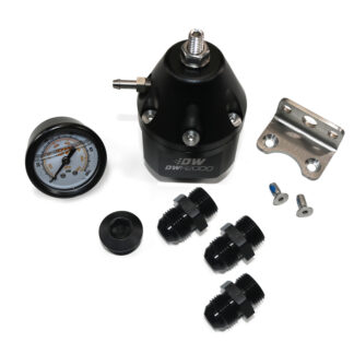 DW DWR2000 AFPR  pressure gauge  10AN & 8AN Fittings  anodized bl