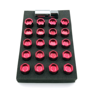 RAYS DURA-Lock and Nut SET L42 Straight M14X1.5 RD Red