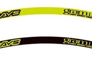 RAYS No.10 GL RIM STICKER 2S YELLOW/BLACK
