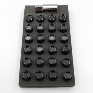 RAYS DURA-LOCK&NUT L37 6H 24PC M12X1.25 BK (Black)