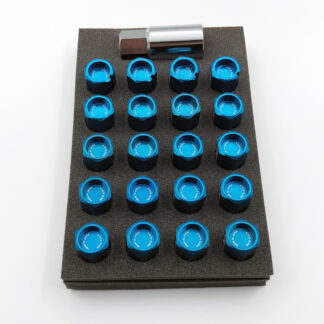 RAYS DURA-LOCK&NUT L42 STRAIGHT M12X1.5 BL (Blue)
