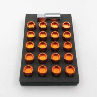RAYS DURA-LOCK&NUT L42 STRAIGHT M12X1.5 OR (Orange)