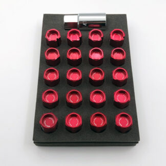 RAYS DURA-LOCK&NUT L42 STRAIGHT M12X1.25 RD (Red)