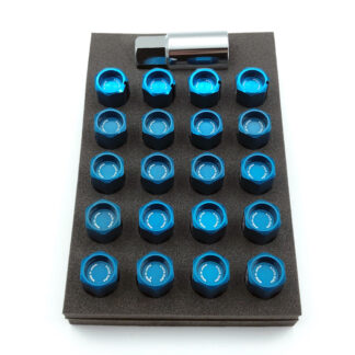RAYS DURA-LOCK&NUT L42 STRAIGHT M14X1.5 BL (Blue)