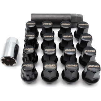 RAYS 17HEX L31 NUT&LOCK 12X1.5/4H BK (Black)