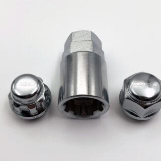 RAYS 19HEX L22 NUT&LOCK 12X1.5/4H CP (Chrome)