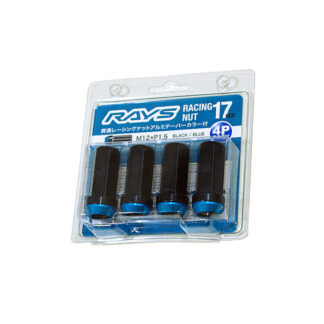 RAYS 17HEX RACING NUT L48 (2PC) 12X1.5 BL/BK (Blue/Black)