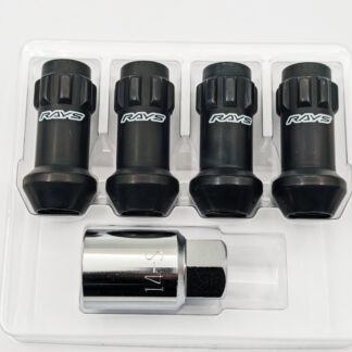 RAYS 17HEX RACING LOCK NUT L48 LONG 12X1.25 BK (Black)