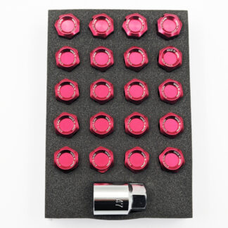 RAYS DURA-LOCK&NUT L32 5H 20PC M12X1.25 RD (Red)