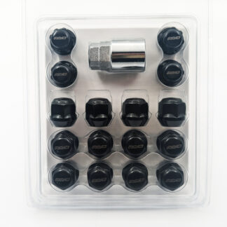 RAYS 19HEX L22 NUT&LOCK 12X1.5/4H BK (Black)