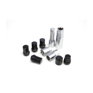 RAYS 19HEX DOUBLE LOCK&NUT 12X1.5 5H 20PC BK (Black)