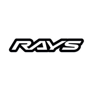 RAYS No.19 RAYS STICKER 140mm MATTE BK