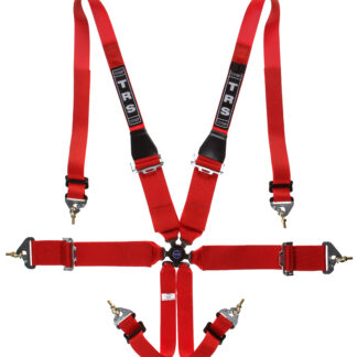 TRS Magnum 3in/3in - 6 point HANS ONLY Harness in Red