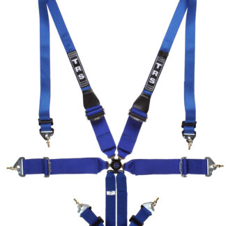 TRS Magnum Superlite 3in/3in - 6 point HANS Harness in Blue