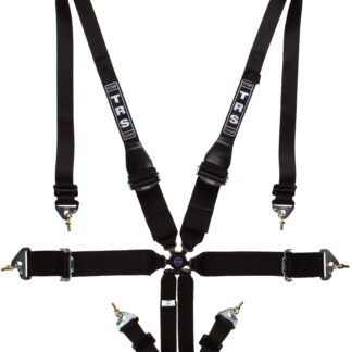 TRS Magnum Superlite 3in/3in - 6 point HANS Harness in Black