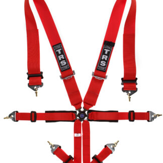 TRS New Pro 2in/3in - 6 point Harness in Red