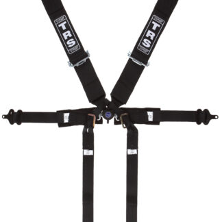 TRS New Pro Single Seater 2in/3in - 6 point Harness in Black