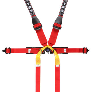 TRS Pro Superlite S/S 2in/3in - 6 point HANS Harness in Red