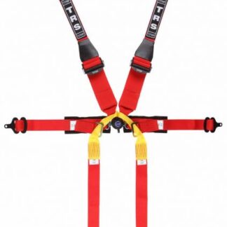 TRS Pro Superlite S/S 2in/3in - 6 point HANS Harness in Red