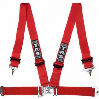 TRS Nascar 3in Superlite Lever/Latch- 4 point Harness in Red