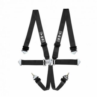 TRS Nascar 3in Superlite Lever/Latch- 6point Harness Black