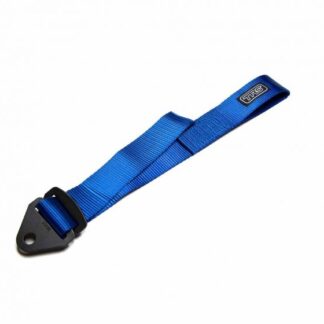 TRS Fabric Tow Eye Strap - bolt on adjustable in Blue