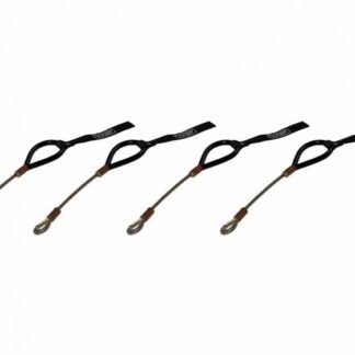 TRS Wire Tow Loop - bolt on fixed length- set of 4 in Black