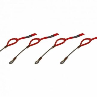 TRS Wire Tow Loop - bolt on fixed length- set of 4 in Red