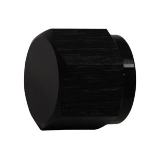 DW 6AN Female Flare Cap  Anodized Matte Black