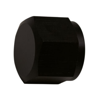 DW 8AN Female Flare Cap  Anodized Matte Black