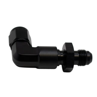 DW 6AN Female Flare Swivel to 6AN Male Flare 90-Degree Bulkhead