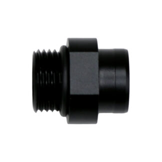 DW 8AN ORB to S387 Pre-Filter Sock Adapter  Anodized Matte Black