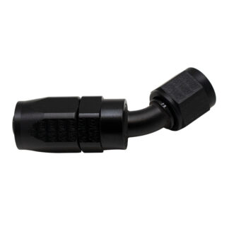 DW 6AN Female Swivel 45-Degree Hose End CPE  Anodized Matte Black
