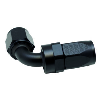 DW 8AN Female Swivel 90-Degree Hose End CPE  Anodized Matte Black