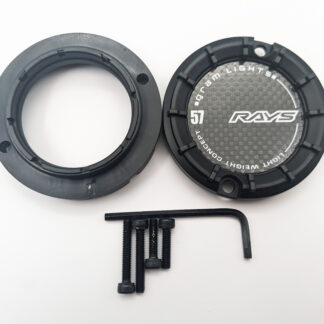 RAYS 57 Transcend Cap/CentreRing/Screw SMALL Spacer Black