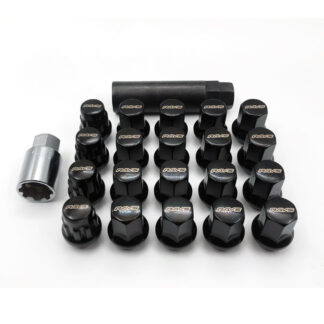 RAYS 17 HEX L31 NUTS AND LOCK SET 12X1.5-5H BK Black