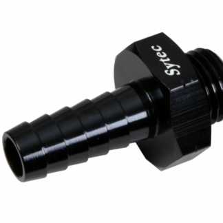 Sytec Alloy Straight Fuel Union Male/Male 10mm  Black
