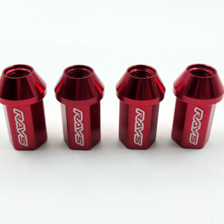 RAYS DURA NUT (4PC) STRAIGHT L42 M12x1.25 RED