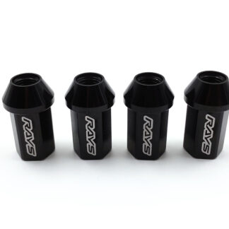 RAYS DURA NUT (4PC) STRAIGHT L42 M12x1.5 BLACK