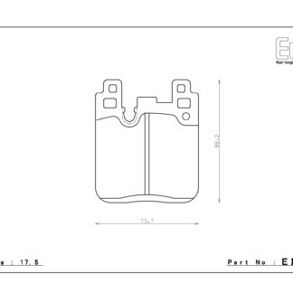 Endless brake pads MX72 compound BMW M2 M3 M4 F80 Rear
