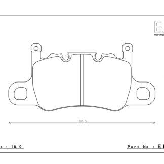 Endless Brake pads Rear Porsche 991 GT3 - CCD-R Compound